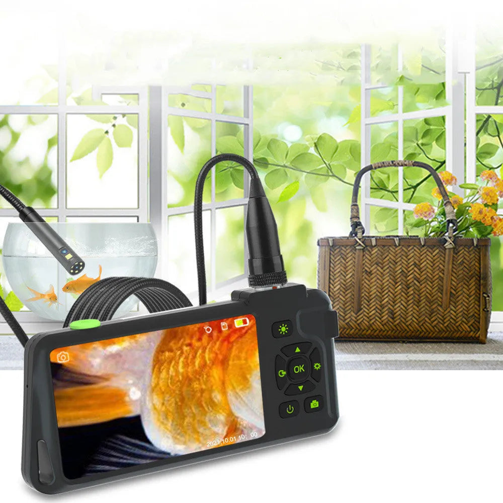 Portable handheld industrial endoscope with 4.5-inch screen and 1 metre inspection cable
