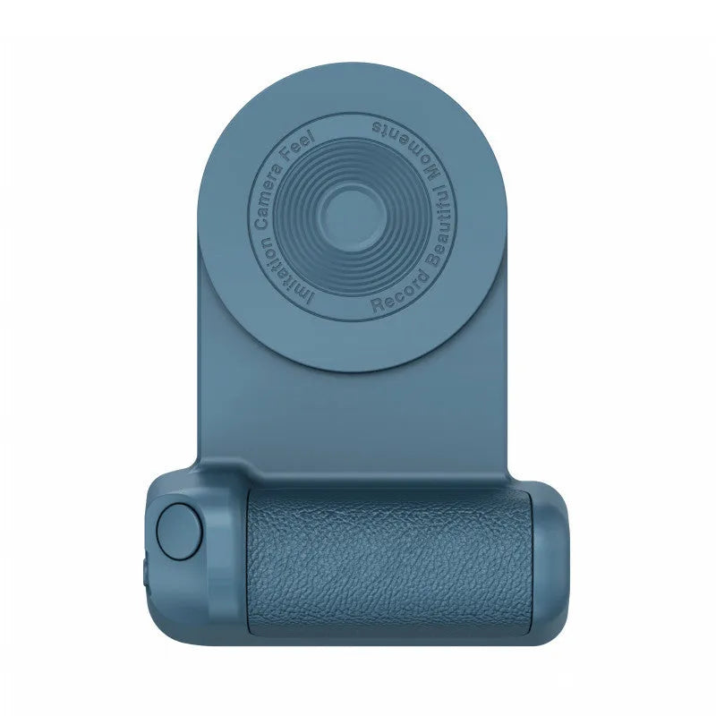 Black magnetic wireless charging camera bracket with rotatable phone holder and ergonomic handle