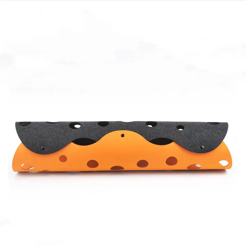 Felt cat tunnel toy 92x22cm with peepholes and two-tone surface, collapsible interactive pet toy