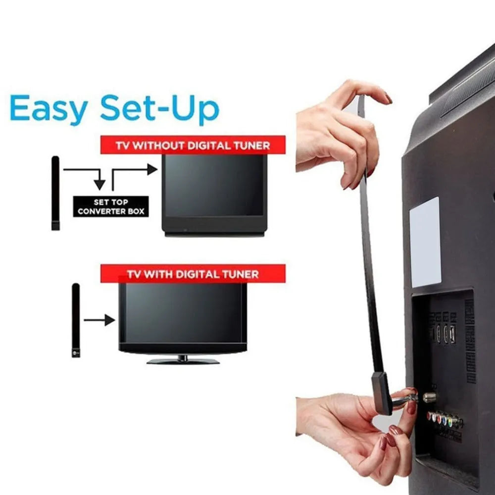 Clear TV Key HD Indoor Digital Satellite Aerial black plastic 11.8 inch behind TV