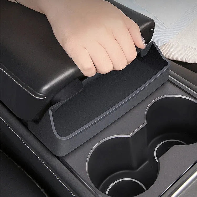 Black silicone glasses case accessory for Tesla Model 3 and Y armrest box