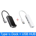 Silver aluminium grey 6-in-1 USB-C docking station for iPad Pro with HDMI port and SD card reader
