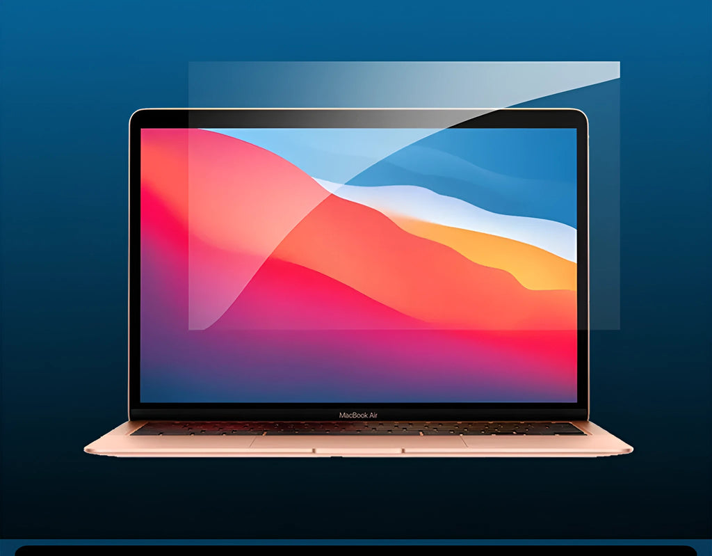 MacBook Air and Pro 13-inch tempered glass screen protector with anti-scratch matte finish.