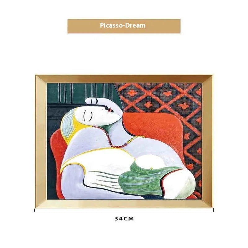 DIY oil painting kit showing epoxy pottery base, propylene pigments and brushes for creating famous art reproductions