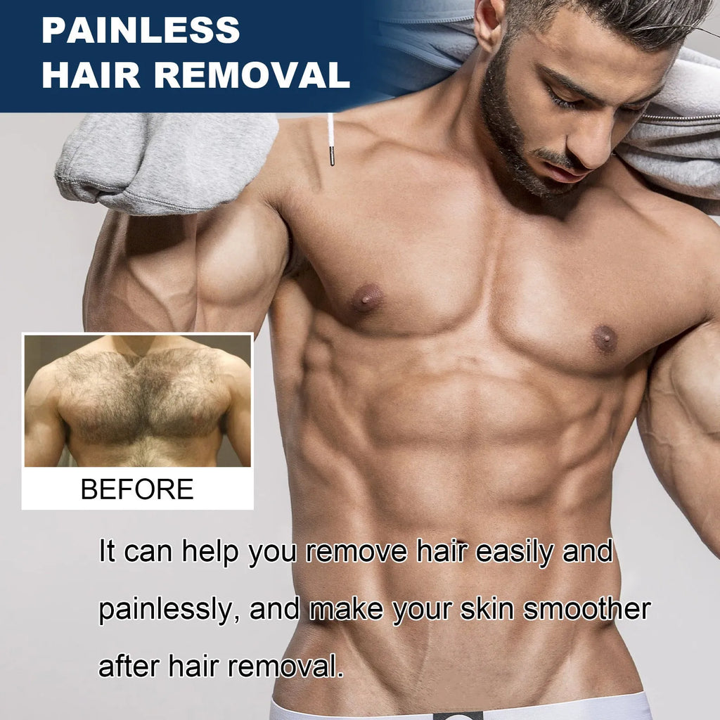 Men's hair removal cream tube with 100ml mild formula for beard and body depilation