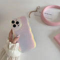 Laser sparkle silicone phone case with bowknot and bracket for iPhone, ladies soft shell cover