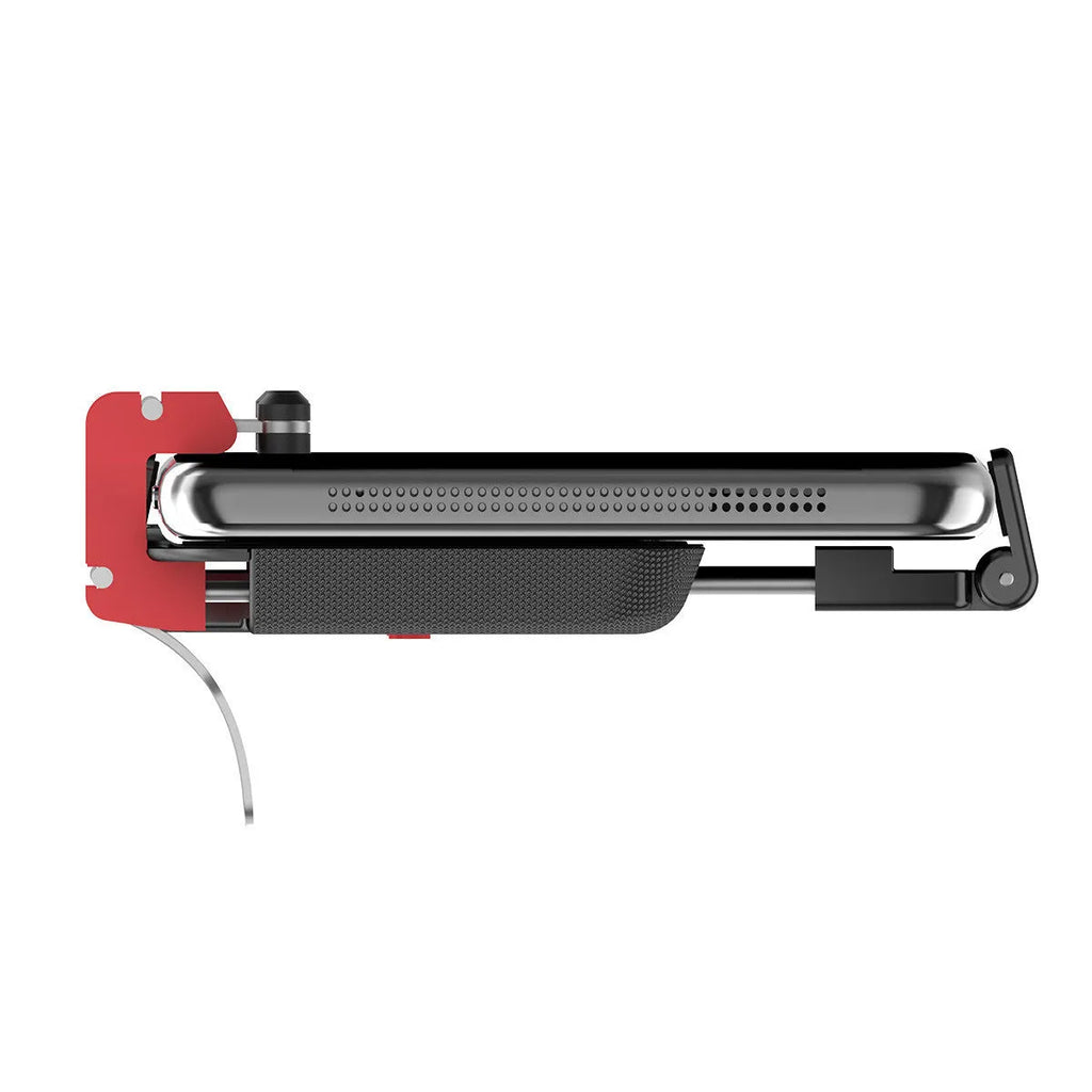 PG-9137 black mobile phone gaming trigger bracket with hidden metal trigger and adjustable telescopic clip