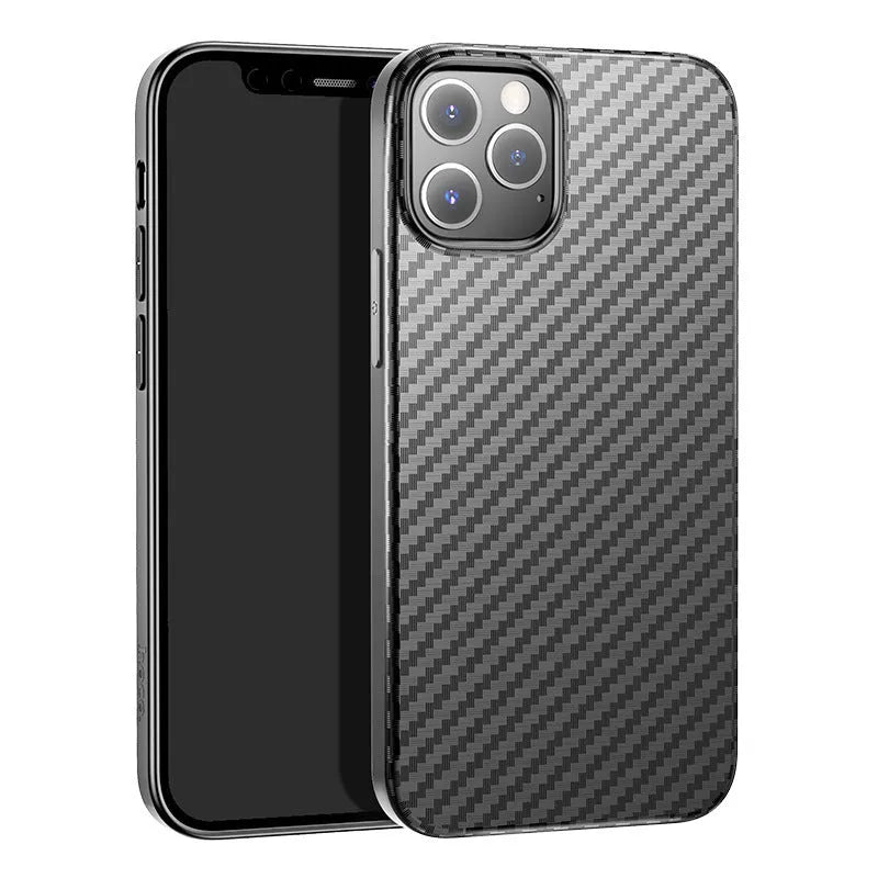 Black carbon fibre pattern TPU back cover phone case for iPhone XR XS Max 11 12 7 8 X