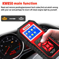 KONNWEI KW850 OBD2 CAN BUS code reader with TFT colour display and One-Click I/M Readiness Key