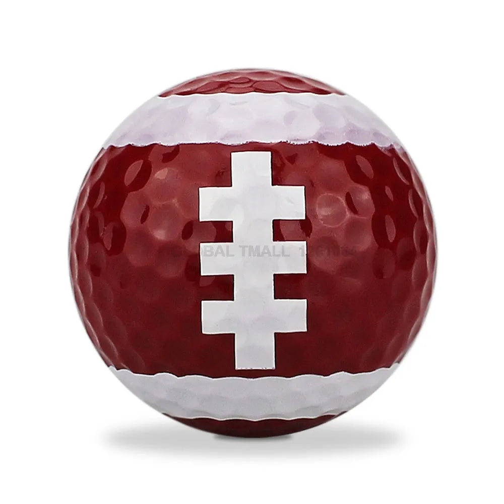 Golf practice ball with soft touch and seamless dimple design in a random colour style