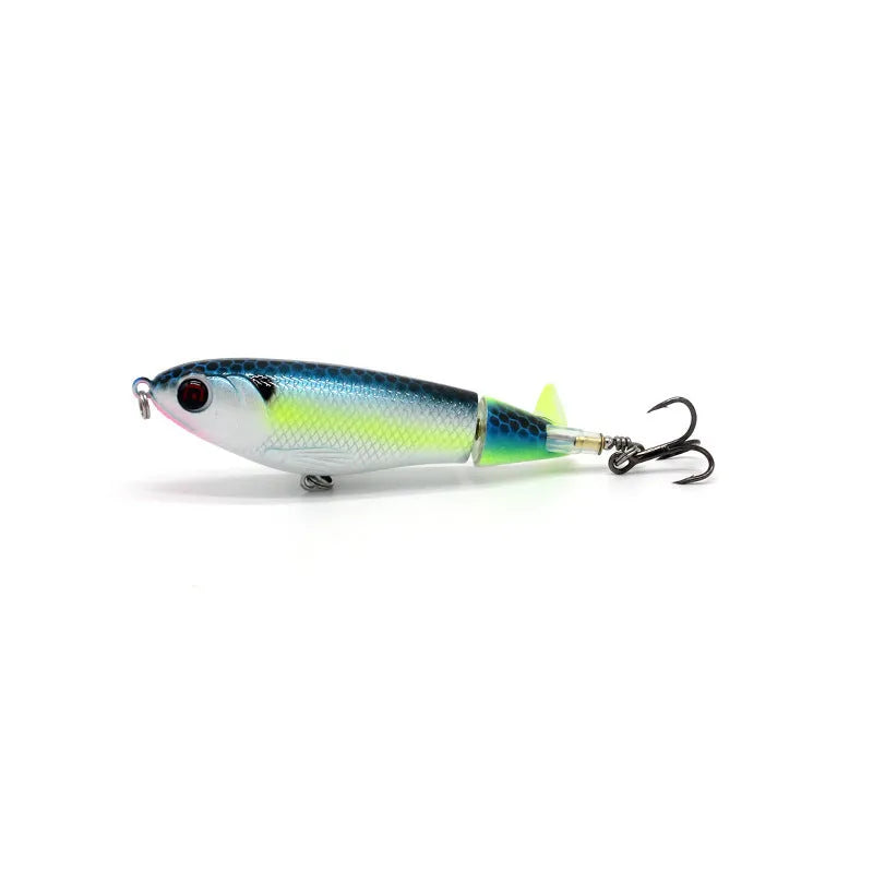A 7.5cm long bionic soft fishing lure on a plain background, showing one of its multiple colour and style options.
