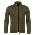 Men's autumn winter loose fit polyester sweater coat in black, shown with long sleeves, available in sizes S to 5XL