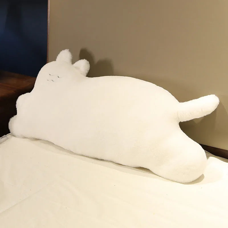 Cute cartoon cat pillow plush toy in 70cm size, standing cat design in yellow