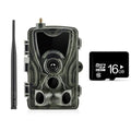 HC801M outdoor waterproof surveillance field camera with camouflage finish on a mounting bracket.
