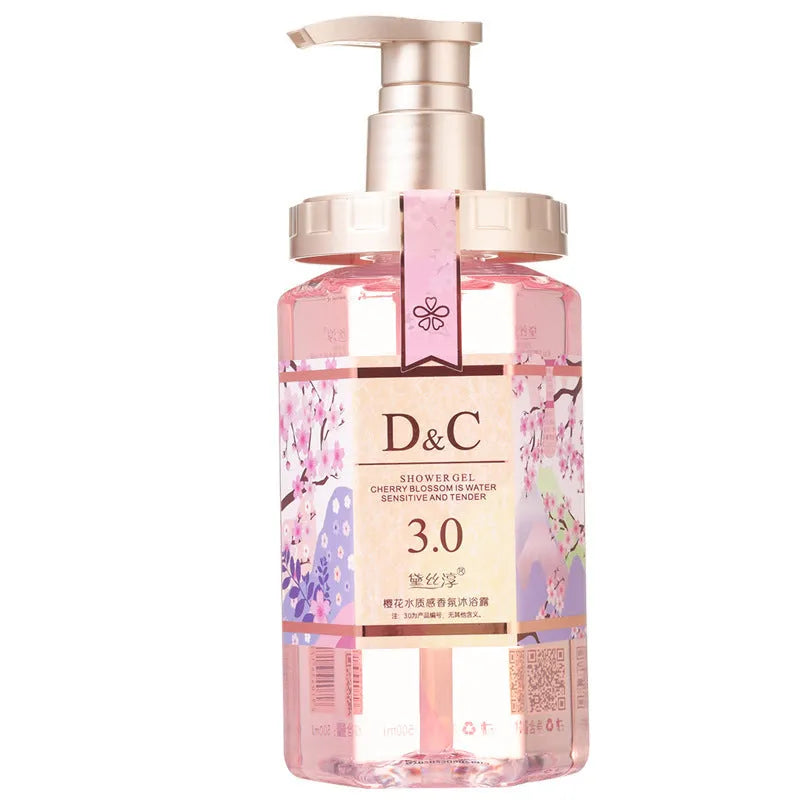 Sakura shampoo, hair conditioner and shower gel three-product set in 500ml bottles