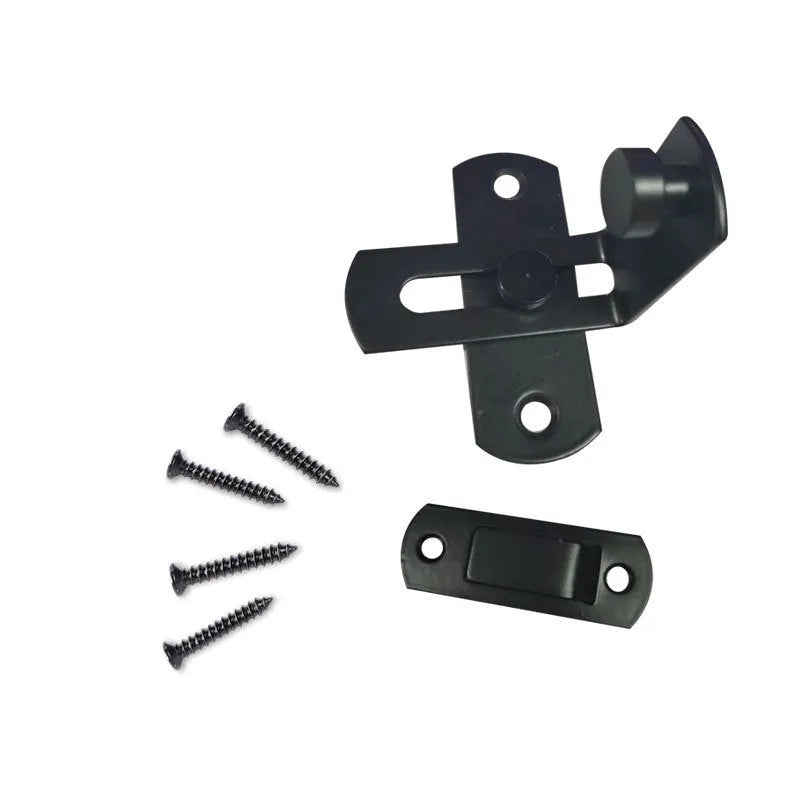 Warehouse sliding door hook lock with 90-degree hasp mechanism in stainless steel or carbon steel
