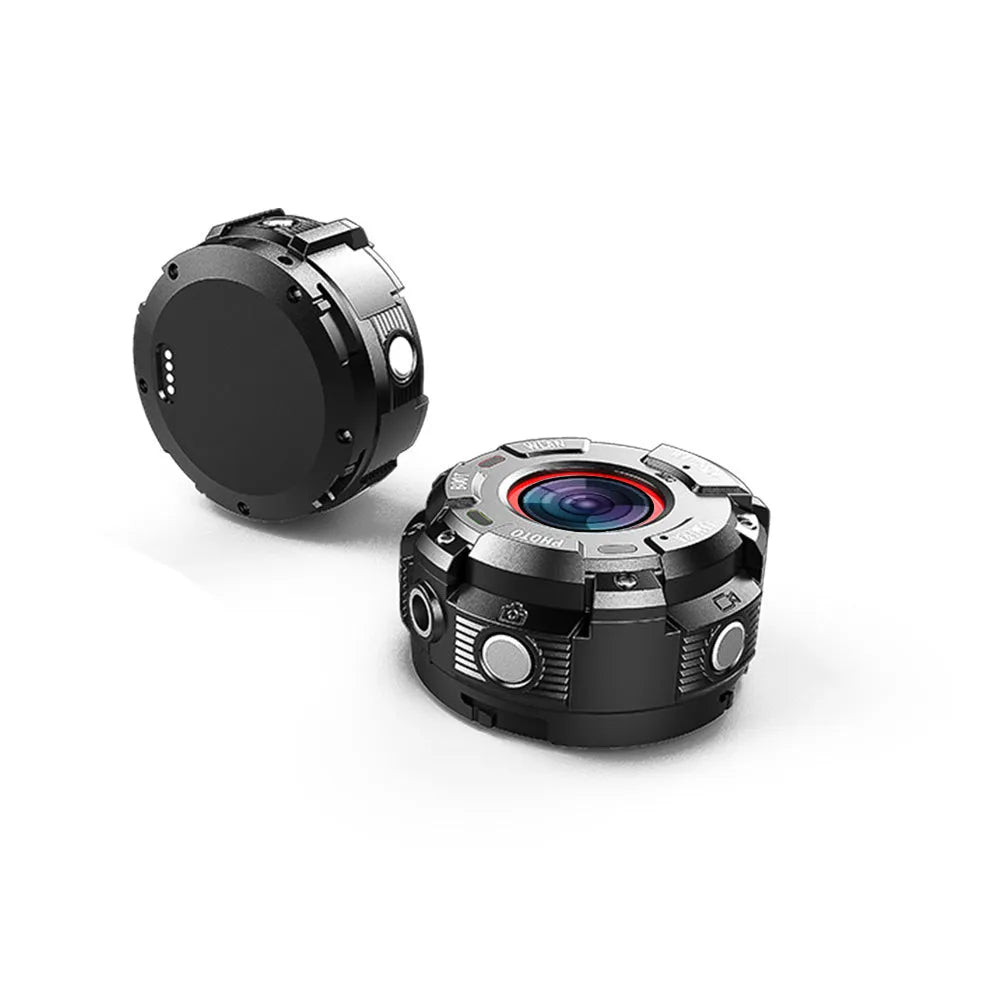 Black waterproof sports digital camera showing 290mm length and 25.5mm thickness