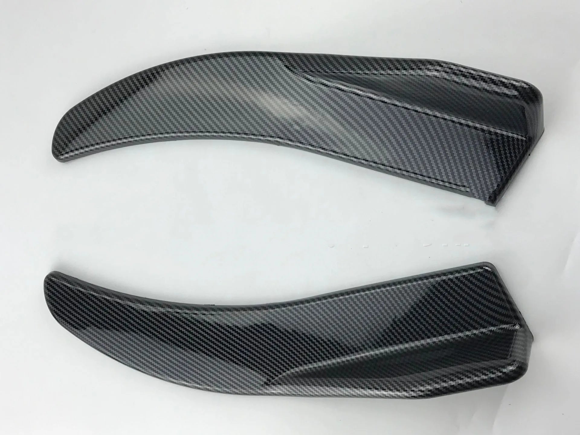 Car front and rear bumper deflector set with carbon fibre pattern for General Motors vehicles
