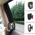 Car interior rear view mirror, plastic and glass, 7 x 6.5 x 1 cm, 50 g, for car van truck