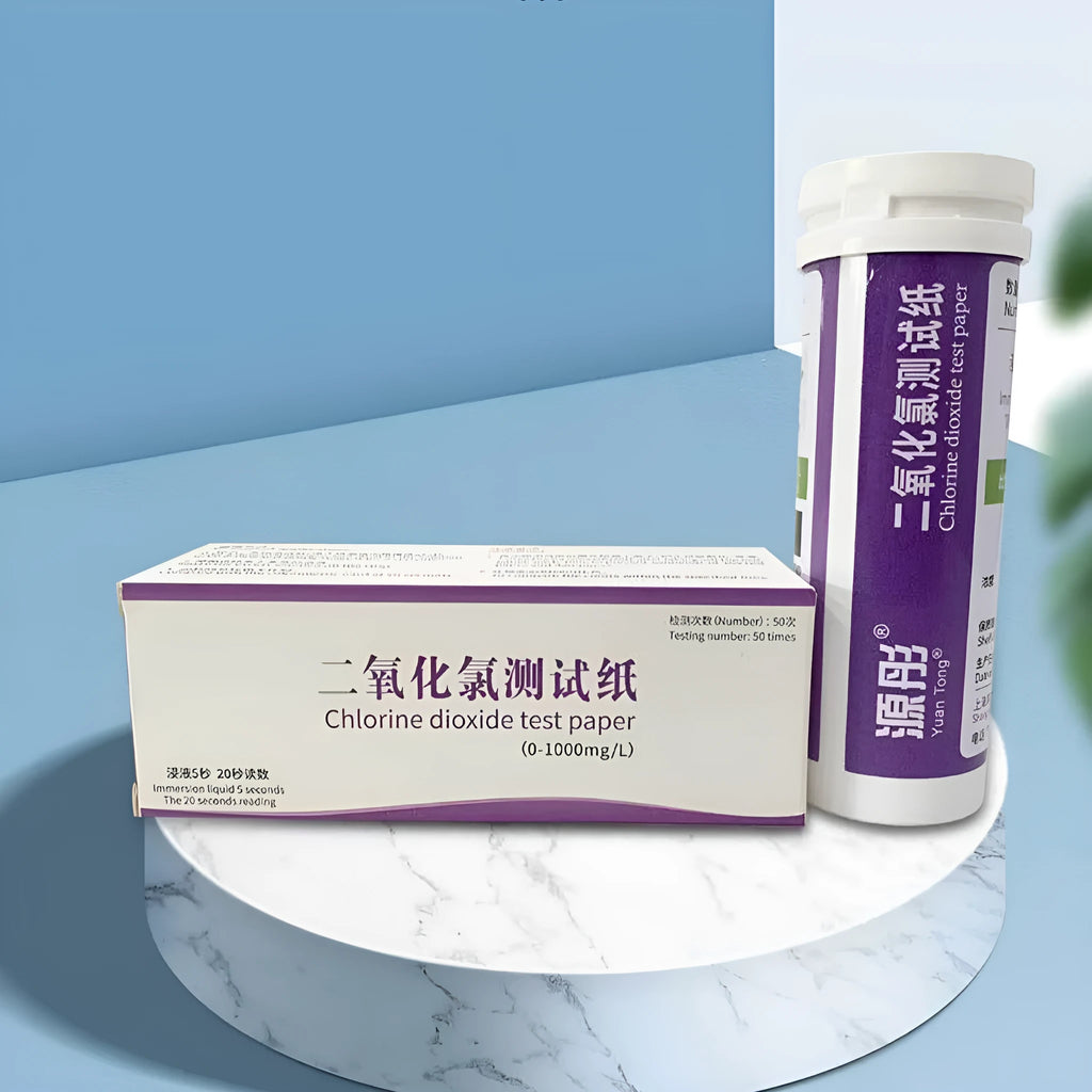 Chlorine dioxide test paper bottle with 50 pieces for waste water concentration detection 0-1000 mg/L