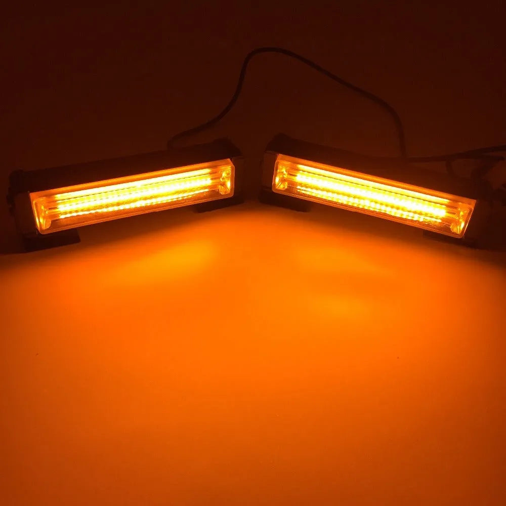 Yellow Drag Two Middle Net vehicle strobe light with aluminium alloy housing and 160mm dimensions