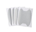 4-piece carbon fibre car handle sticker set in black for scratch-resistant door handle protection