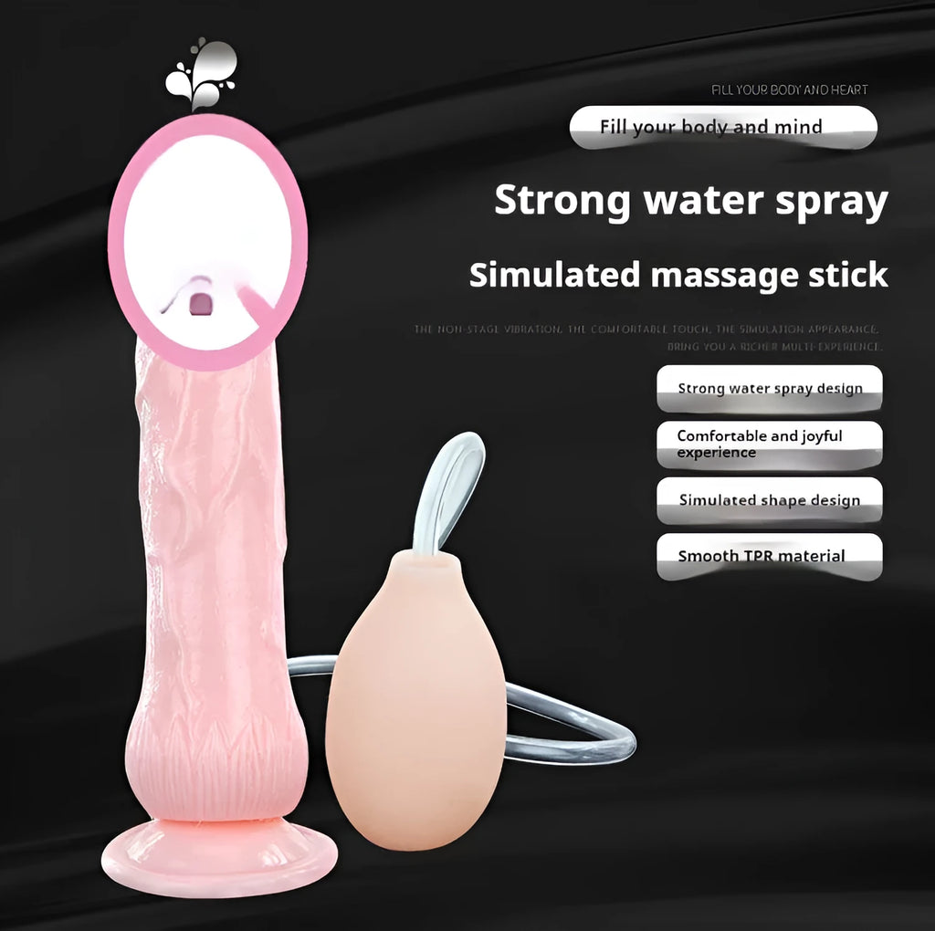 Flesh-coloured realistic adult toy with strong suction cup base, 200mm long.
