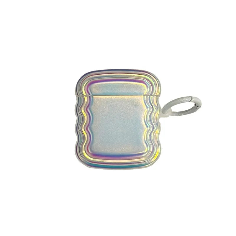 Silicone AirPod case with colourful laser ring design for AirPods Pro and other models