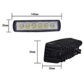Black die-cast aluminium car auxiliary LED light with bracket mount