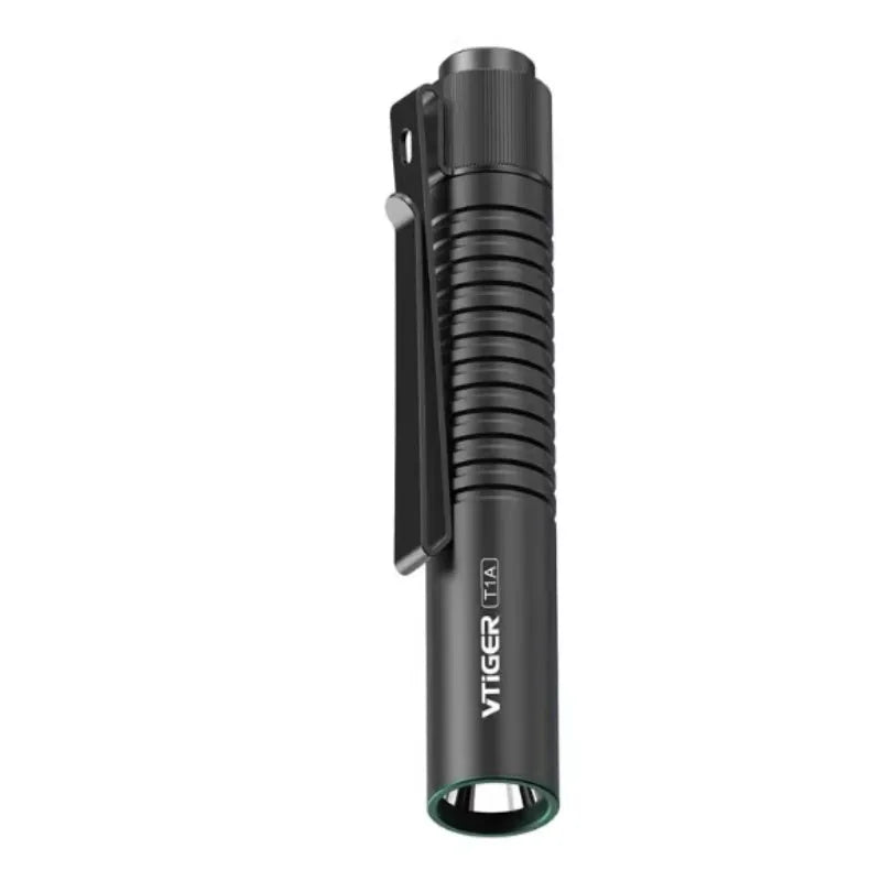 Compact mini aluminium alloy LED flashlight with adjustable focus in black finish