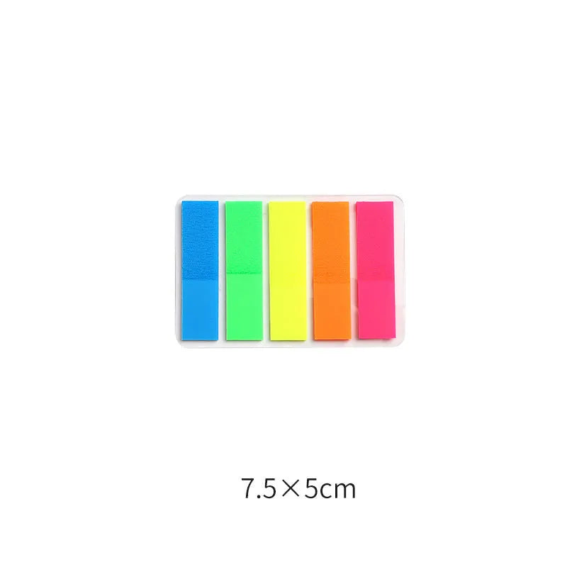 Assortment of paper adhesive stickers, labels, A6 rulers, and sticky notes in various colours and grid layouts.