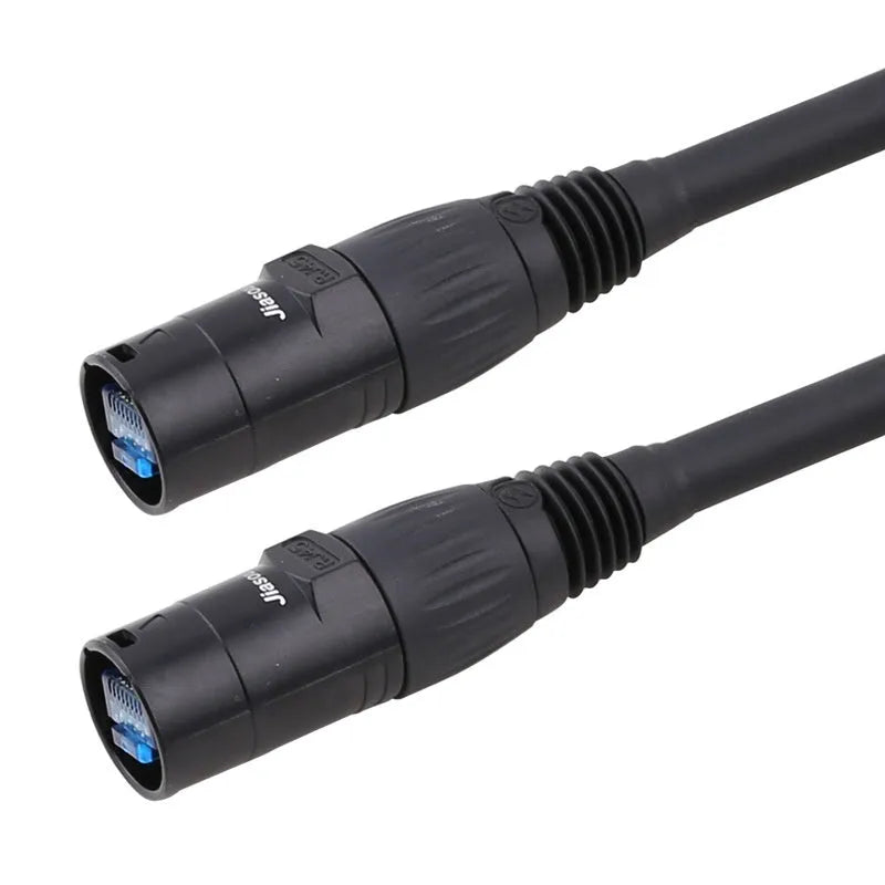 CAT6 RJ45 plug Ethernet extension cable showing connectors and coiled length.