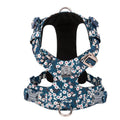 Floral pattern dog chest strap made from pure cotton with pull-resistant design