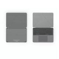 Grey folding wireless Bluetooth keyboard for mobile phones and tablets