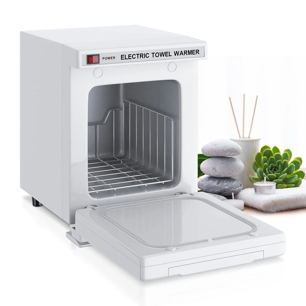 Household UV ozone disinfection cabinet with towel heating, available in black or white with EU plug option