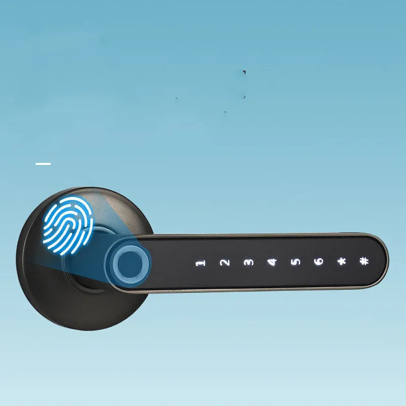 Modern minimalist alloy smart lock with fingerprint sensor and digital keypad