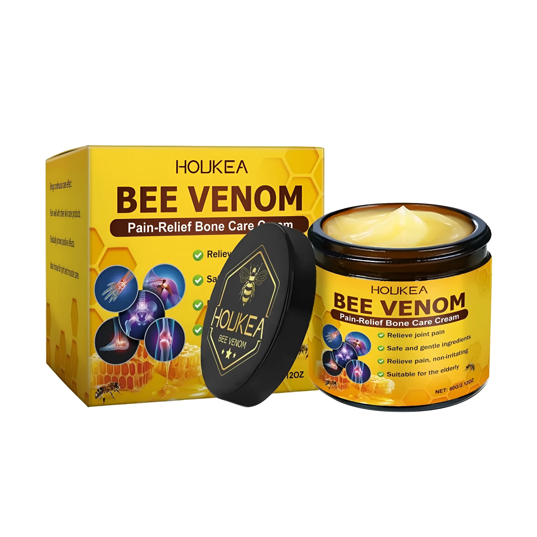 60g tube of bee venom and mint extract bone care cream for pain relief