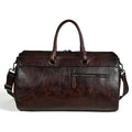 Handmade European retro leather bag in vintage brown with first layer cowhide construction and below 20L capacity