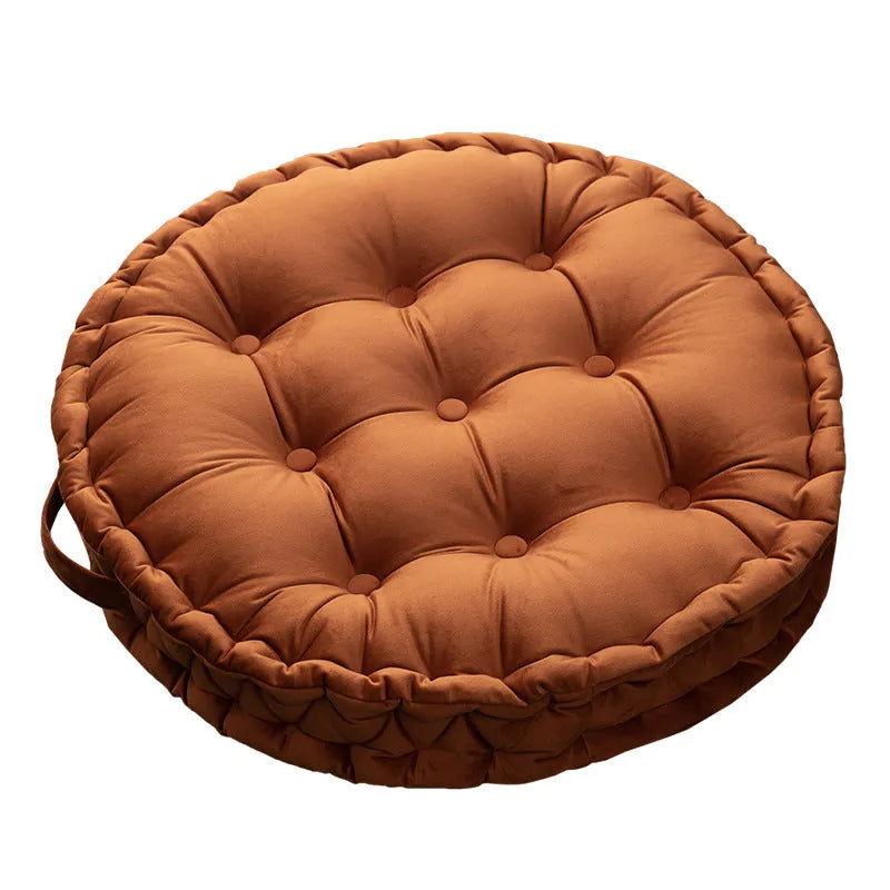 60cm round polyester floor cushion in solid colour with 7cm thickness for floor seating