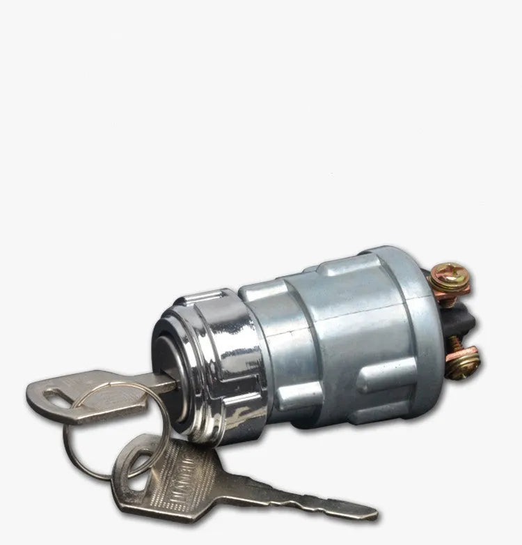 Pure copper ignition switch lock with key for trucks and forklifts.