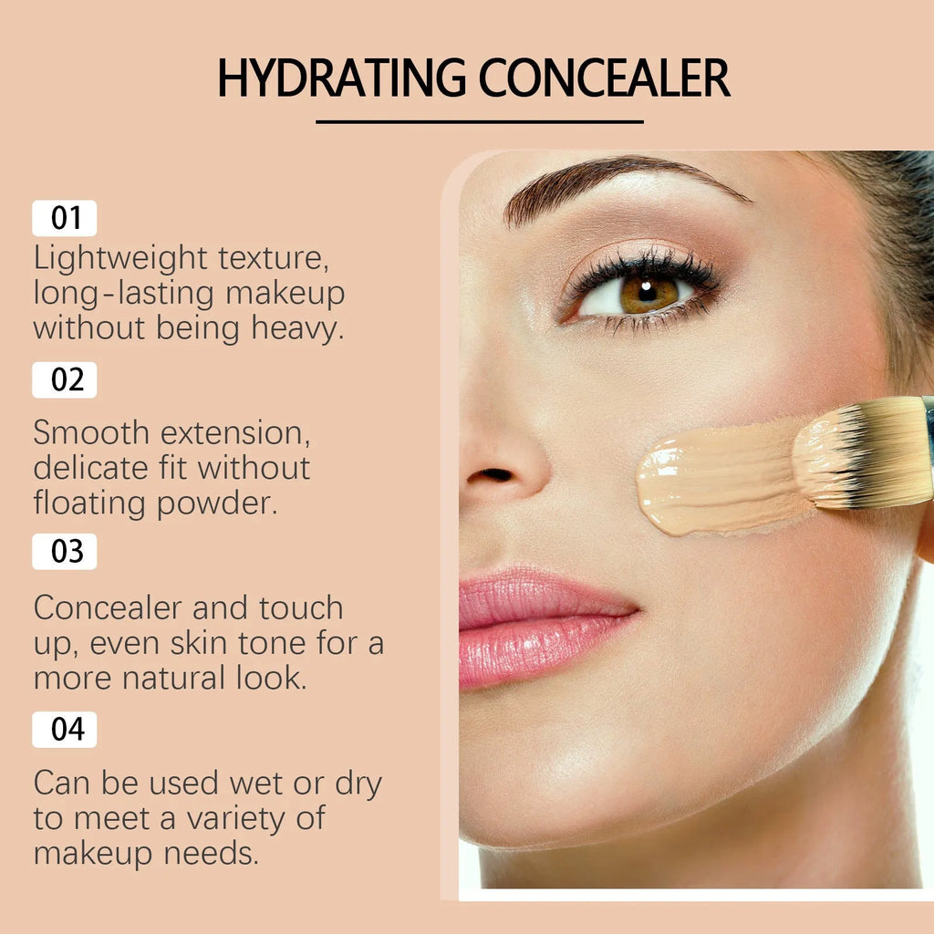 3.5ml liquid foundation concealer tube for medium skin coverage with moisturising formula