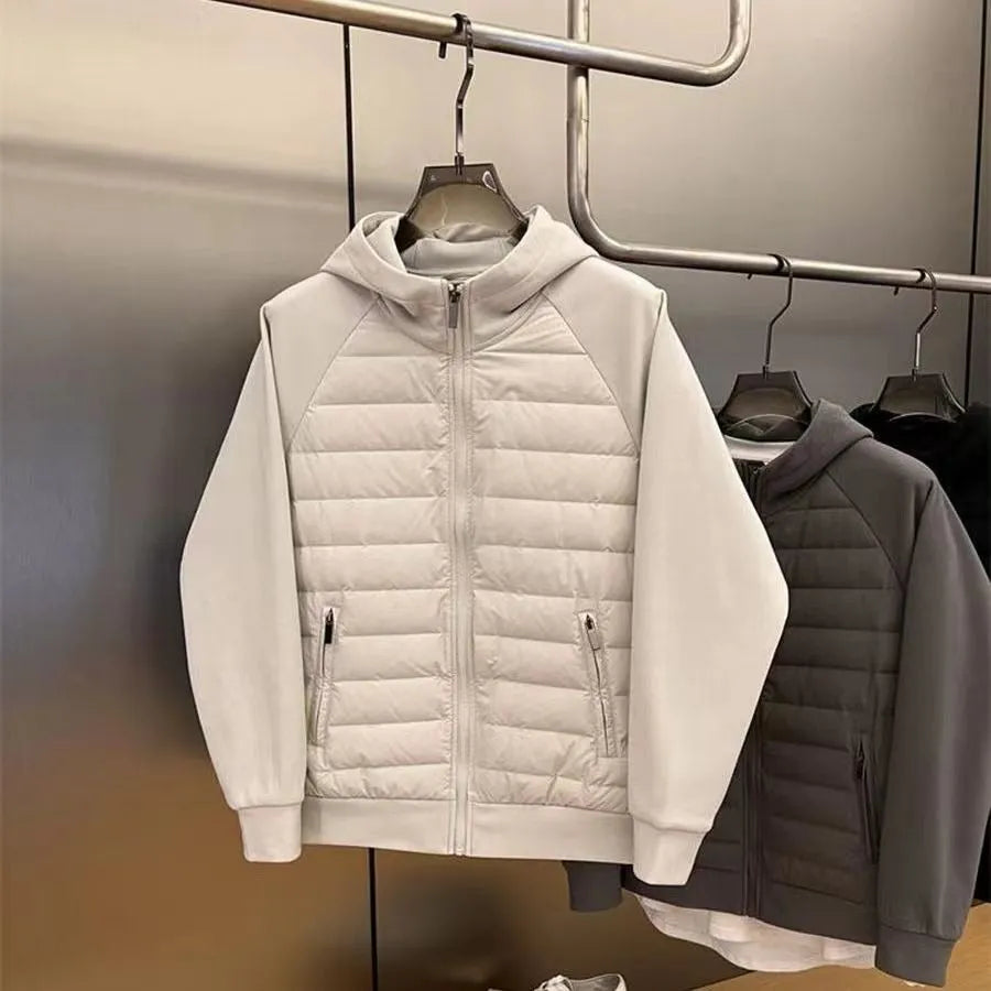 Casual loose fit polyester fibre coat in solid colour with round hem, available in Black, Apricot, Gray