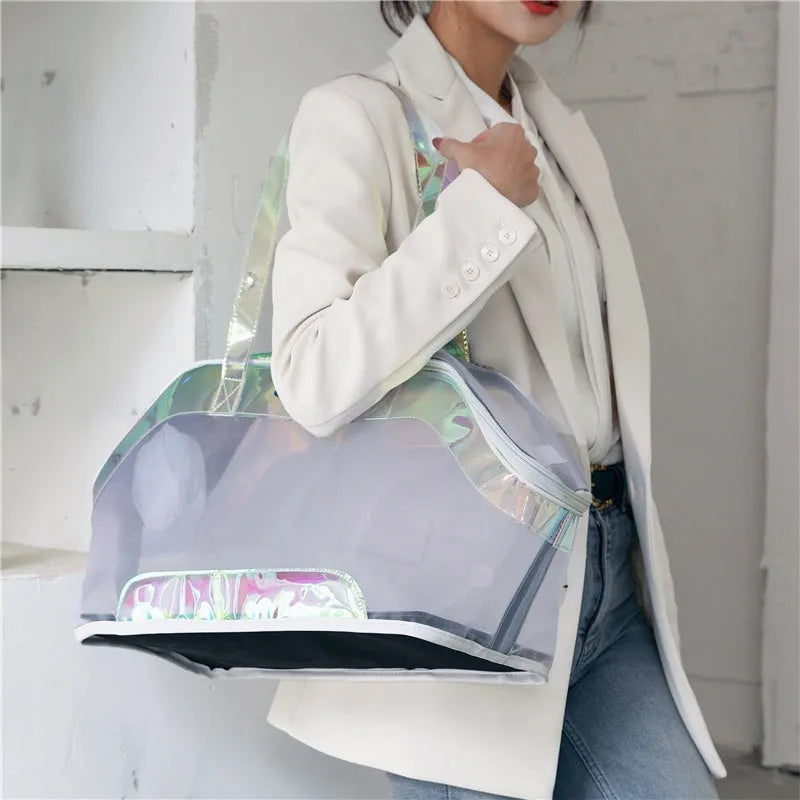 MOORPET leather cat outing carrier bag in a solid colour with 25-litre capacity.