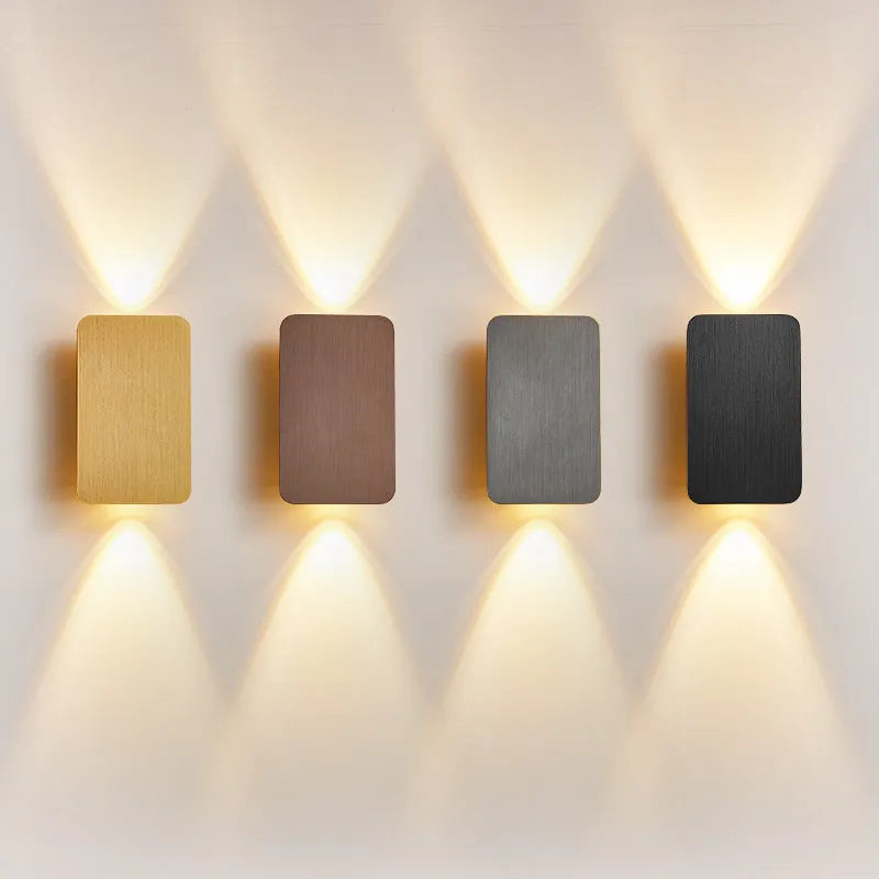 Minimalist Nordic style wall lamp in black finish with selectable LED light colours