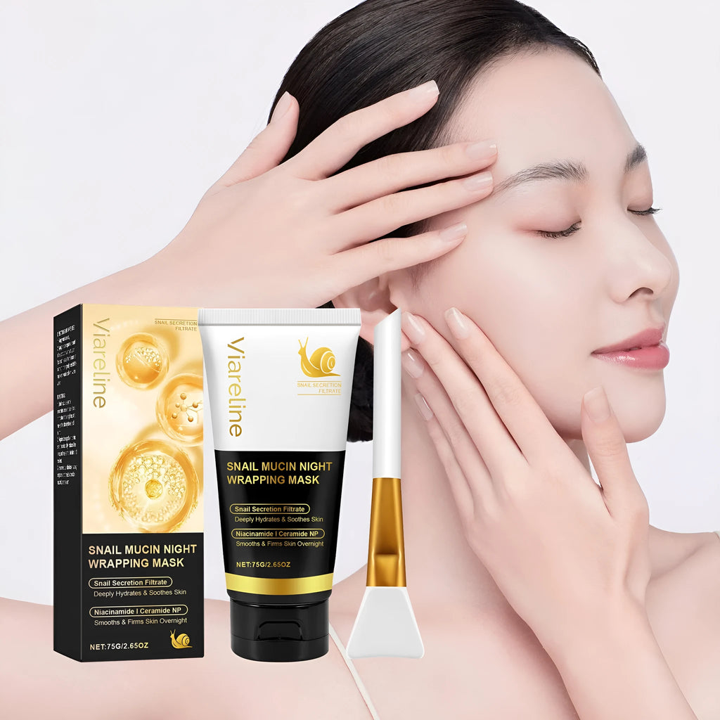 Turmeric sleep mask 120g tube with brush, hydrating exfoliating facial mask set, 4.6 x 4.6 x 14.2cm
