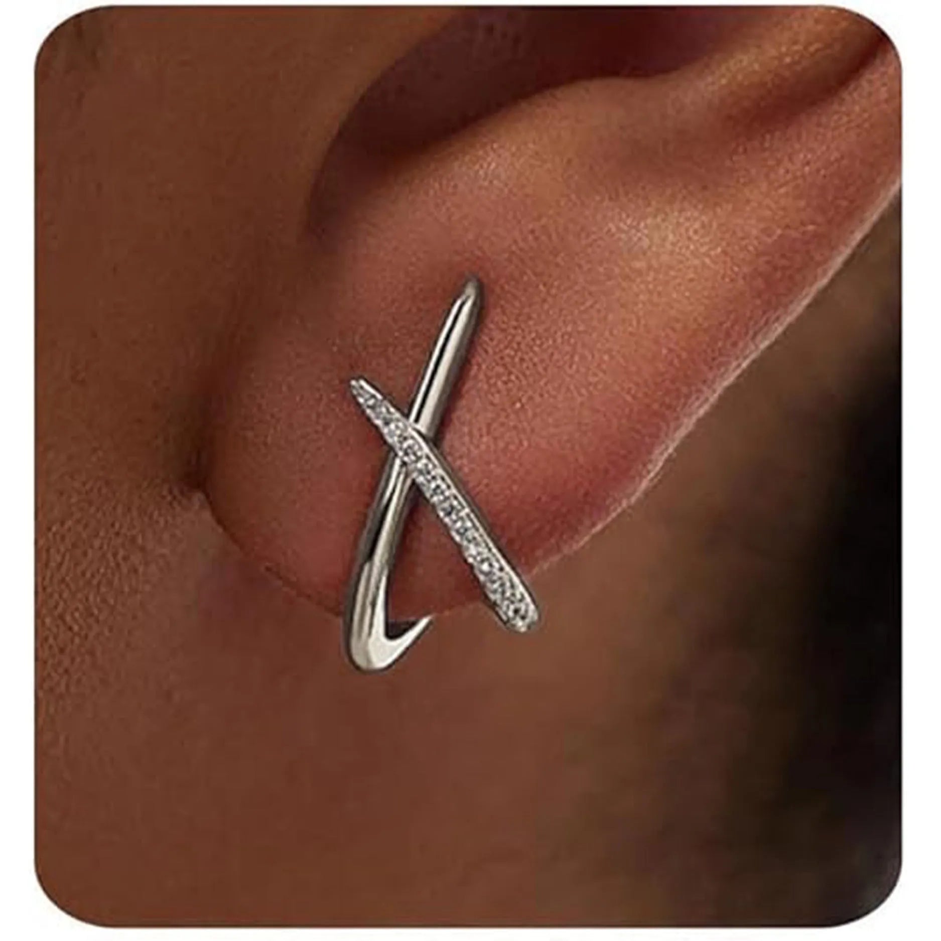 Electroplating 14K gold clip-on earrings, geometric shape, fashion OL style, zinc alloy, three colour pairs