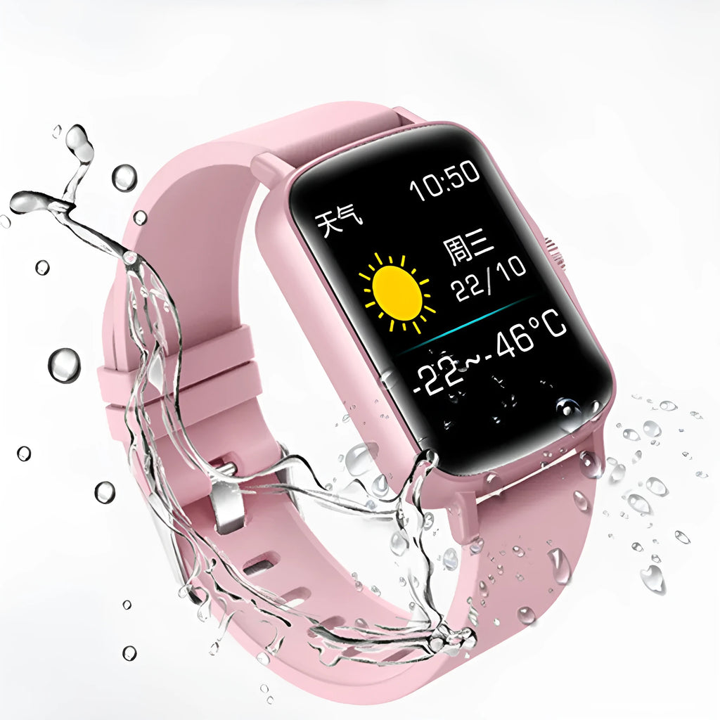 Magnetic waterproof health sports bracelet with 1.44 inch IPS screen, heart rate and blood pressure monitoring, black blue pink