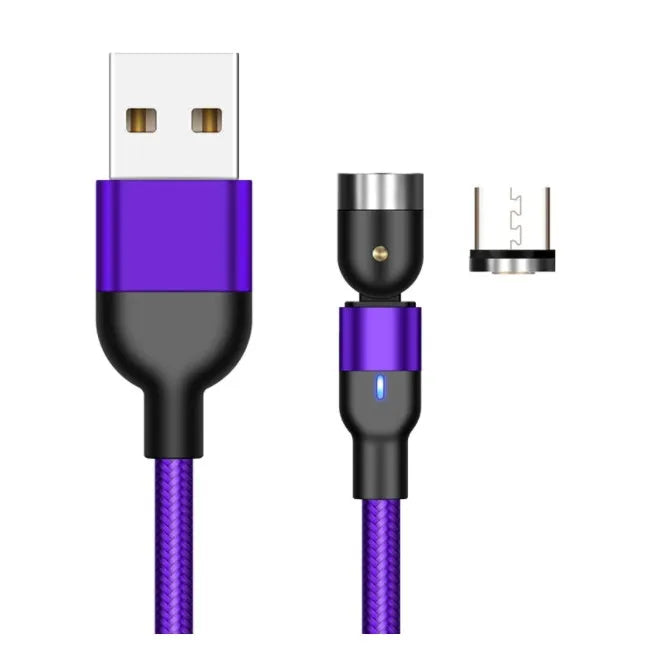Essager 360-degree rotating magnetic charging cable with aluminium alloy connectors and nylon braid