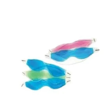Gel ice eyeshade cooling eye mask in blue, size 16 by 5 centimetres, for eye fatigue relief