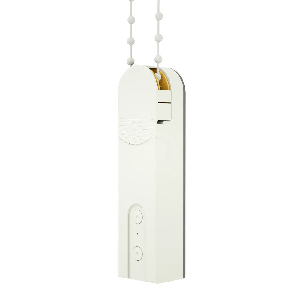 White smart electric curtain motor with APP timer and switch control, PC shell, for home automation